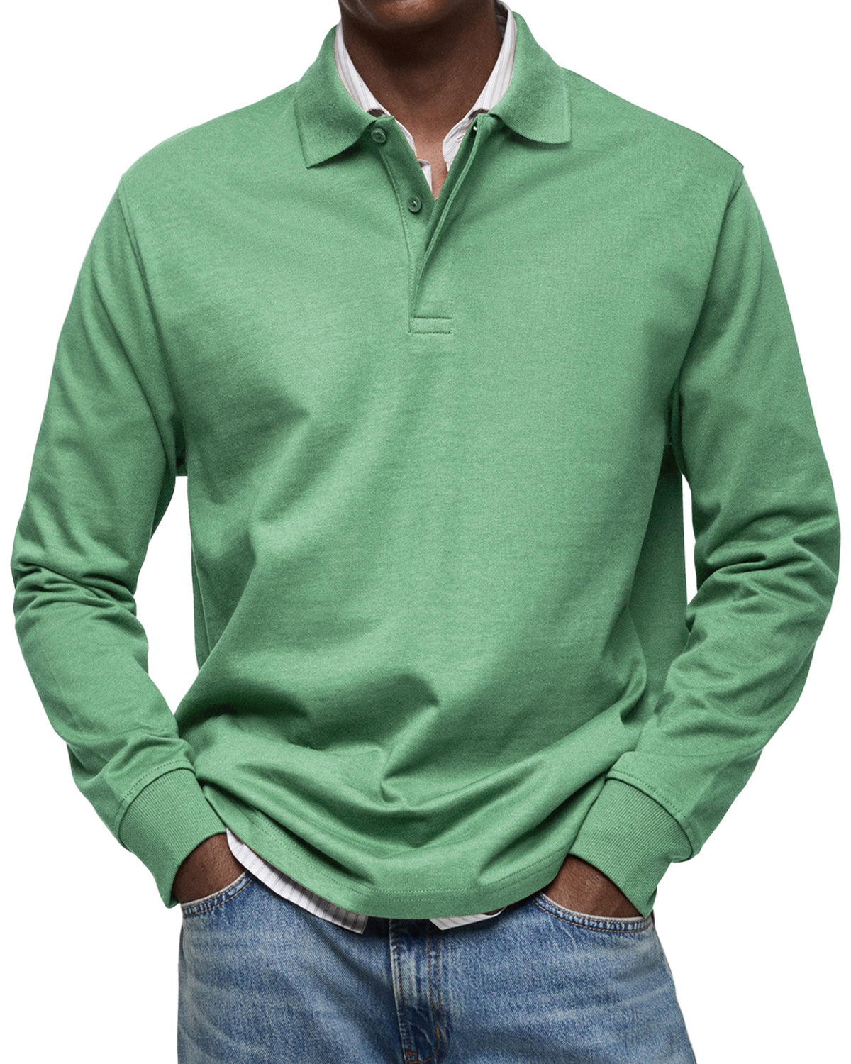 Darevo | Casual Long Sleeve Polo Shirt