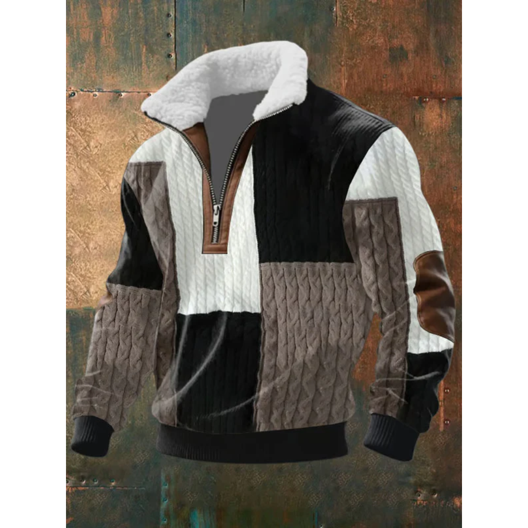 Darevo | Fleece Sweater with Zip and High Collar