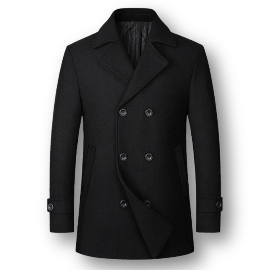 Benjamin | Elegant Double-Breasted Coat in Premium Wool