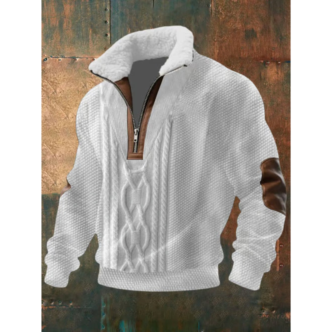 Darevo | Fleece Sweater with Zip and High Collar