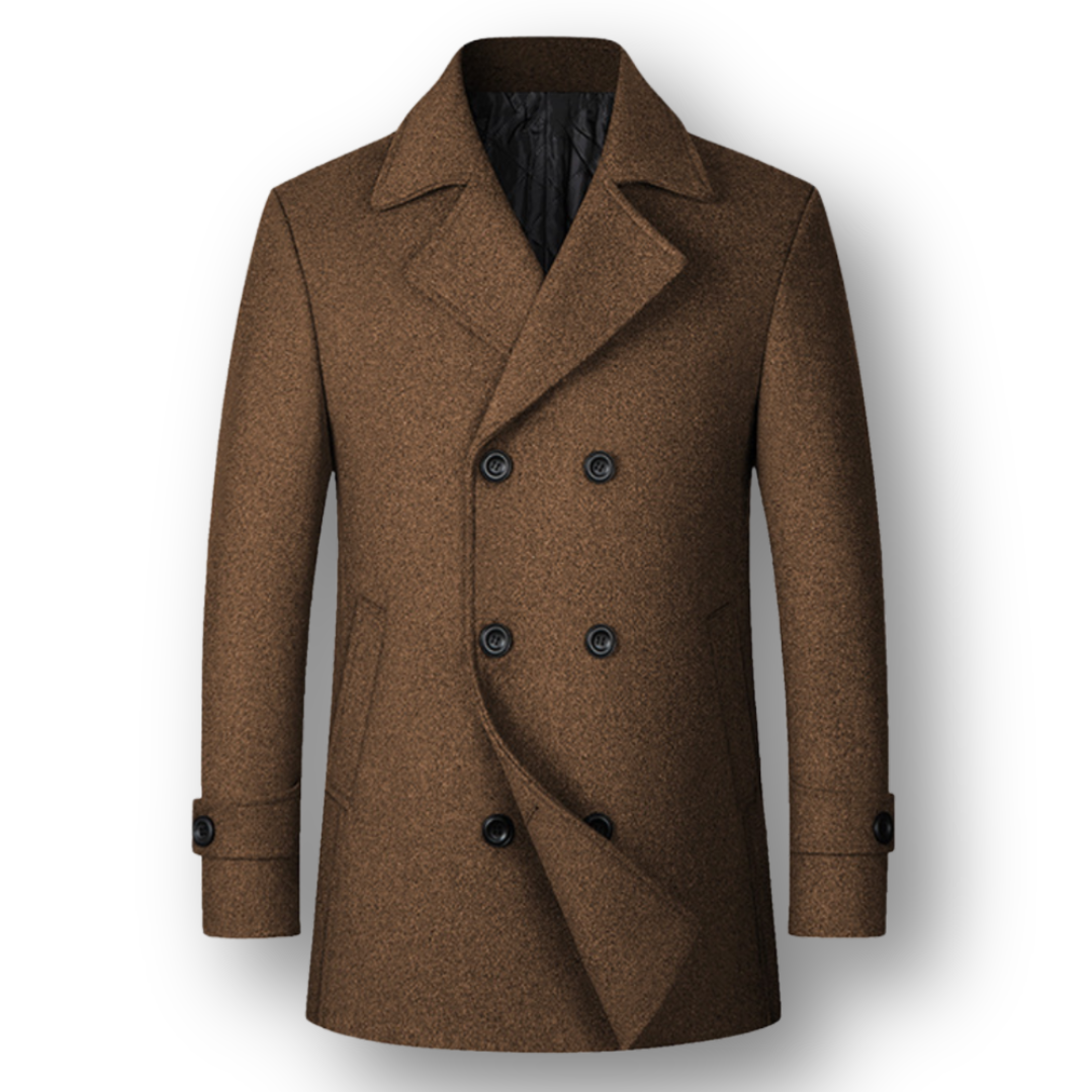Benjamin | Elegant Double-Breasted Coat in Premium Wool