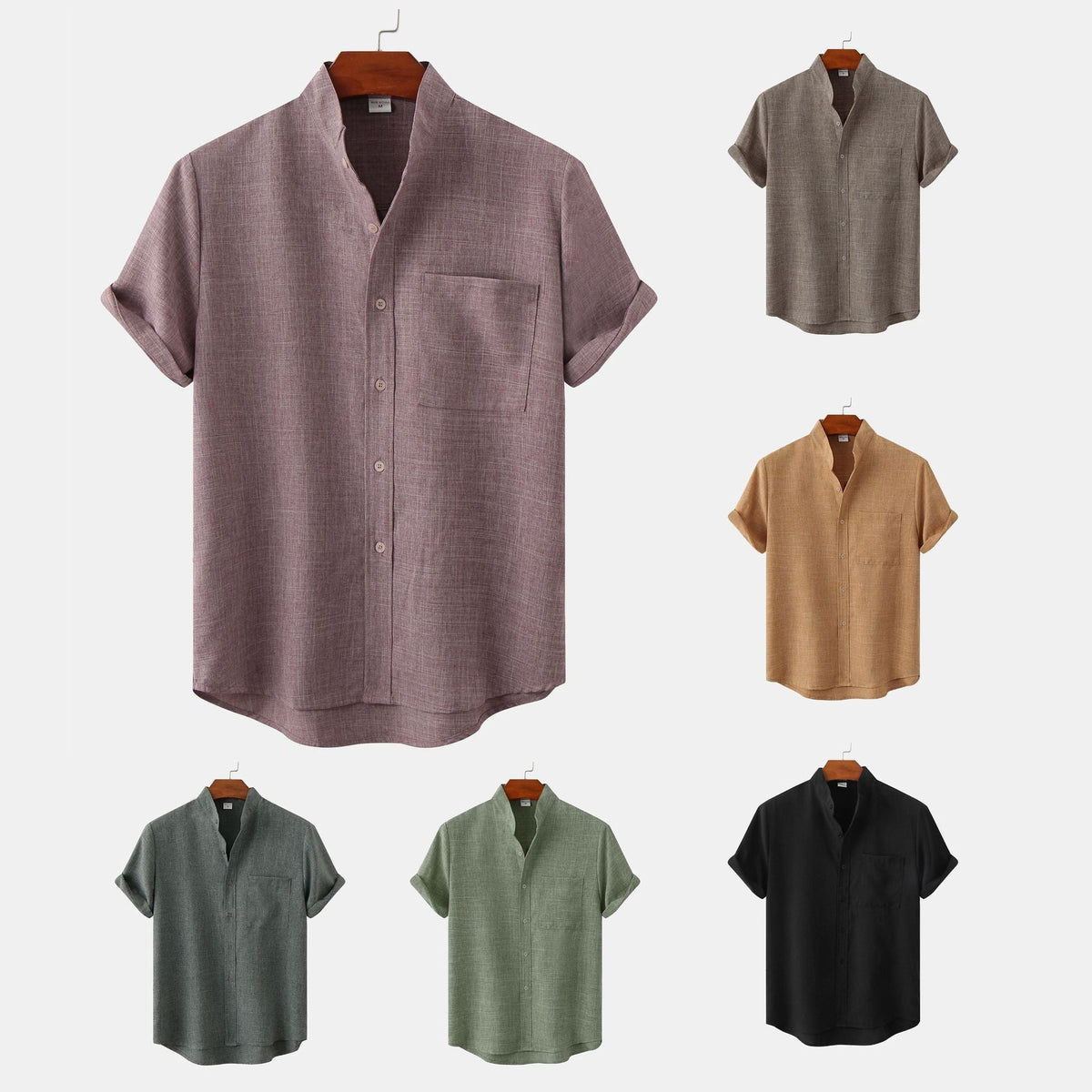 Darevo | Solid Cotton Shirt with Buttons.