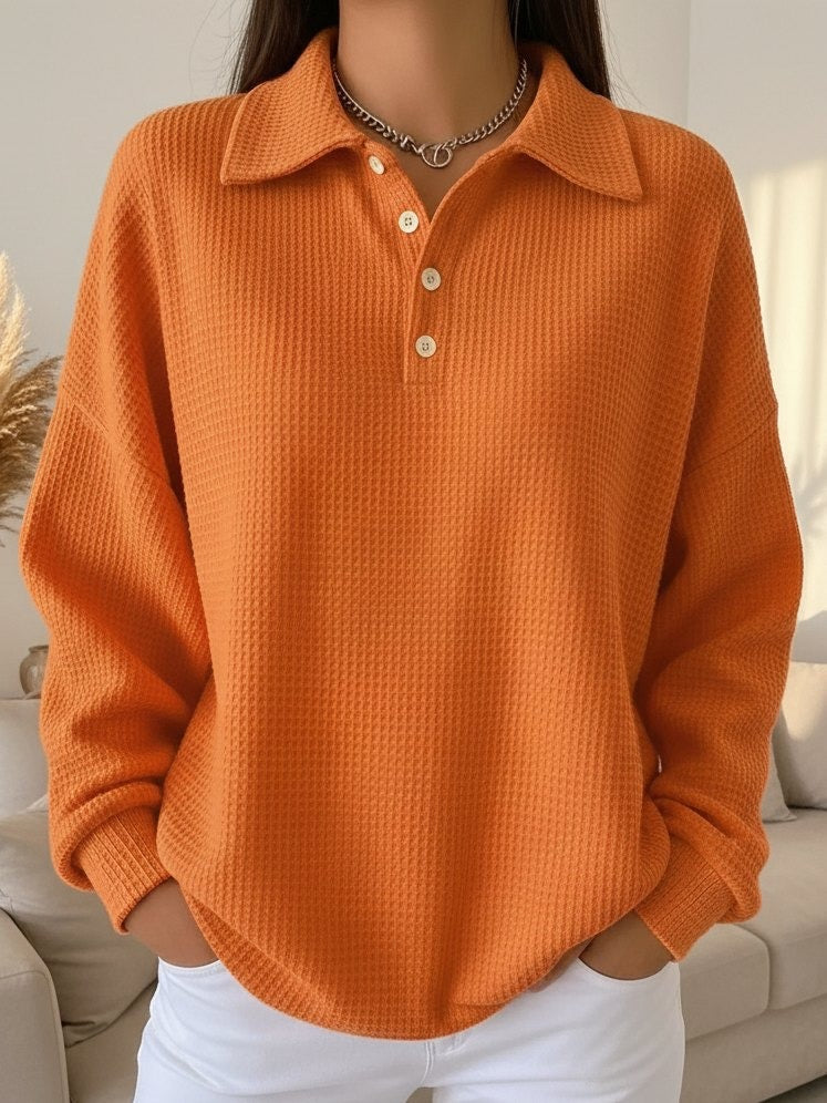 Danielle | Soft Knit Polo Sweater