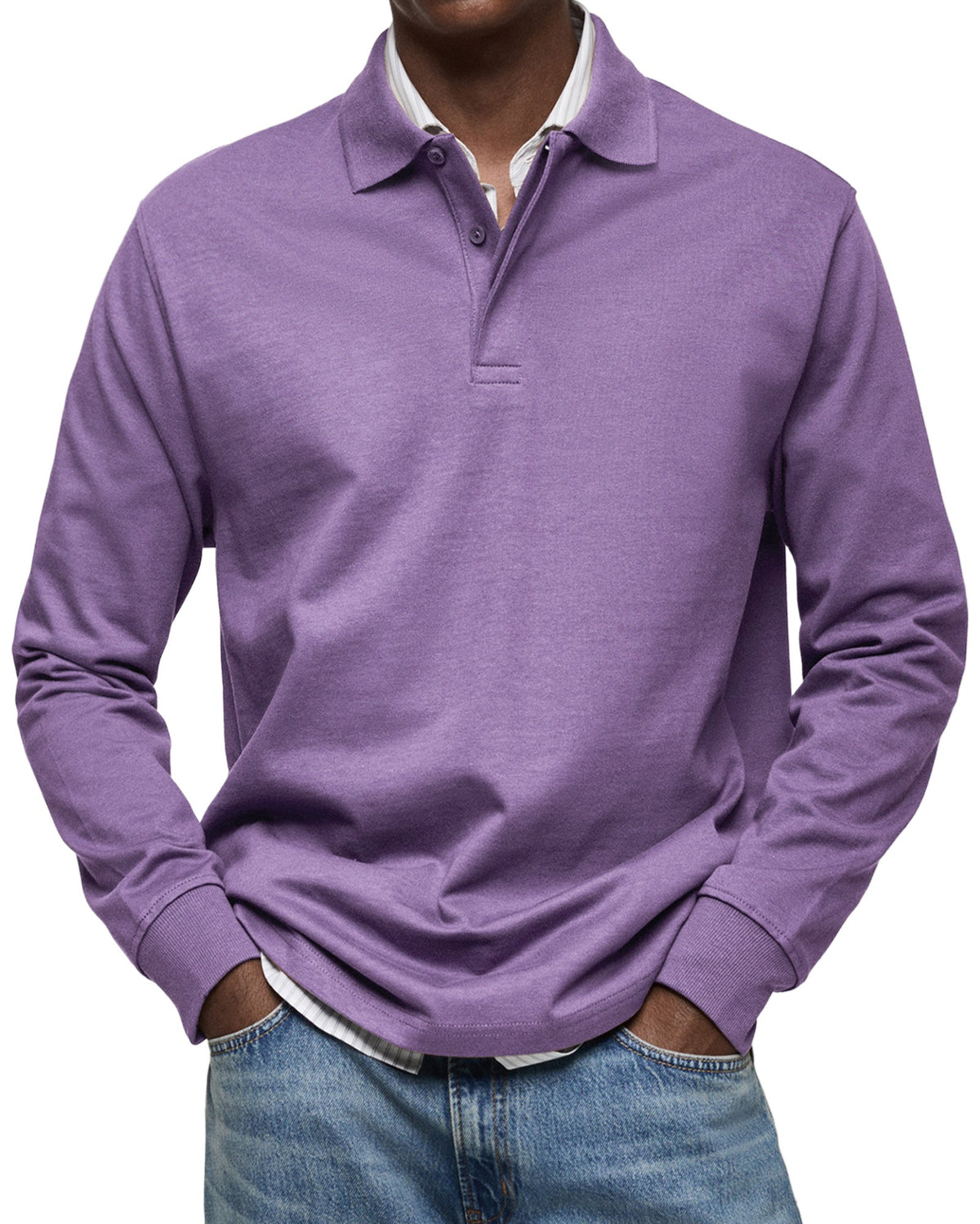 Darevo | Casual Long Sleeve Polo Shirt