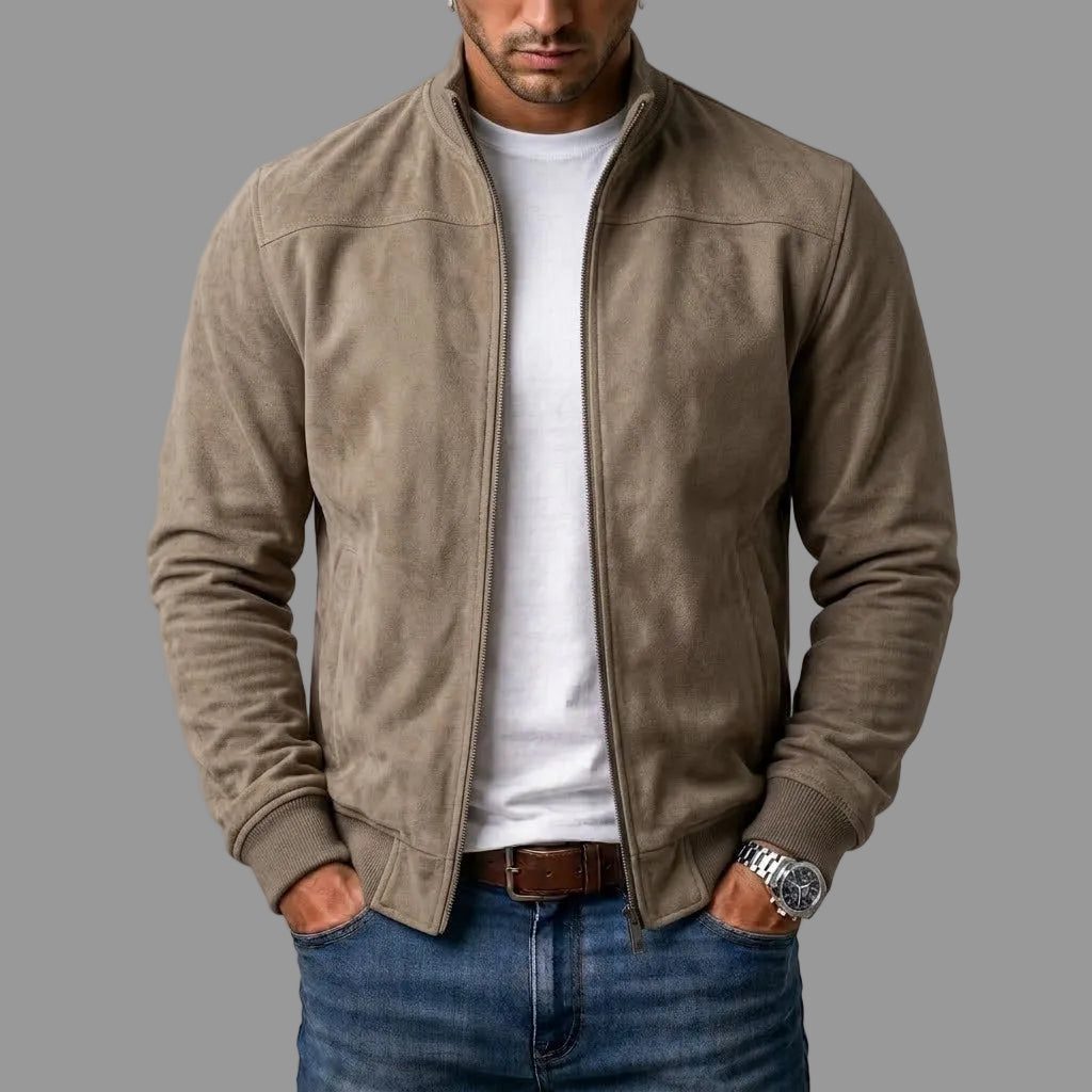 Darevo | Suede Bomber Jacket