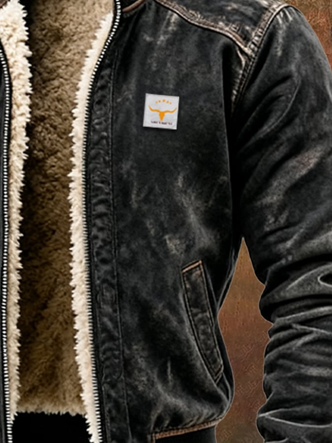 Cedric | Warm Winter Jacket with Leather Look