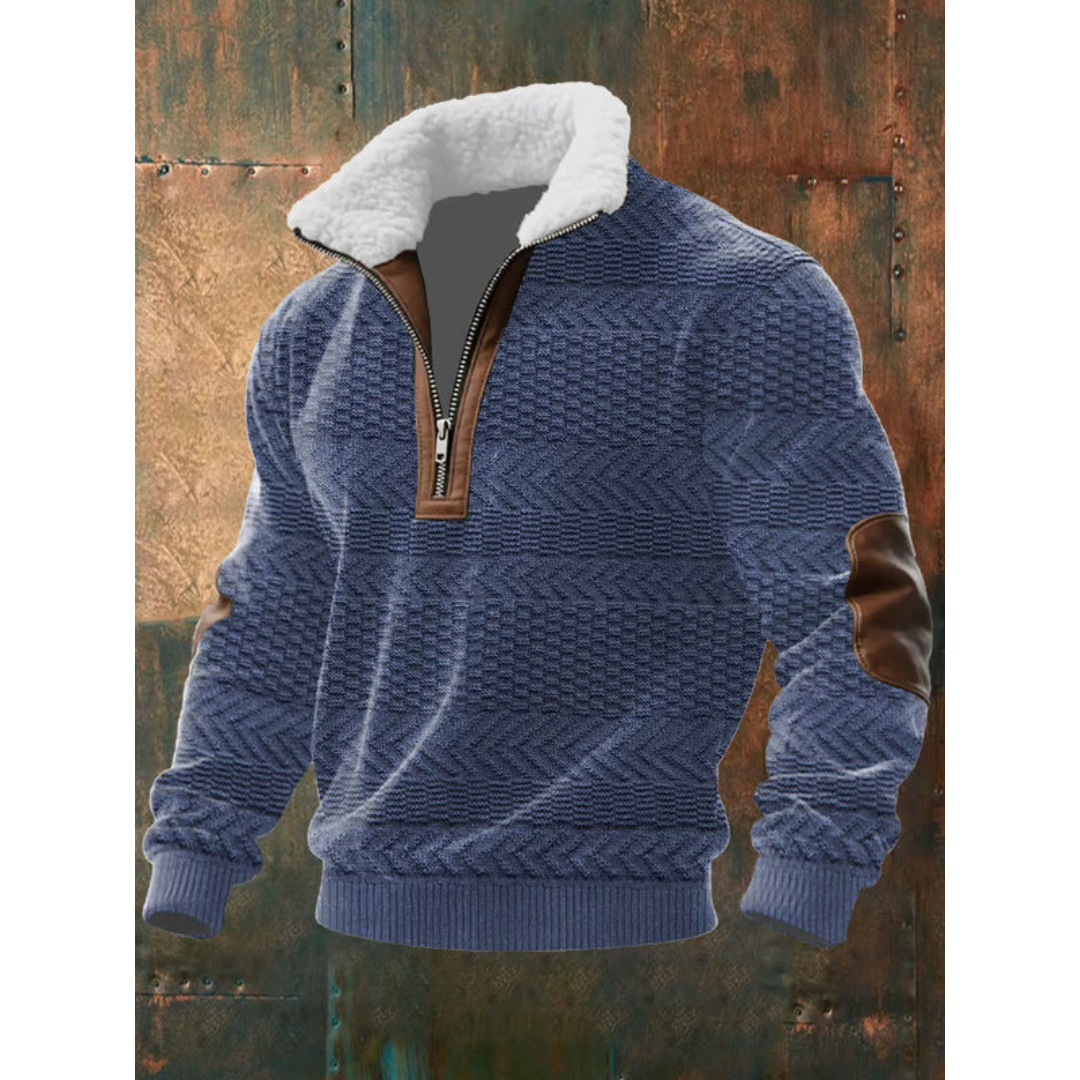 Darevo | Fleece Sweater with Zip and High Collar