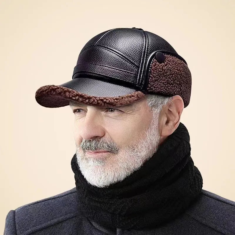 Derrick | Fur Leather Cap