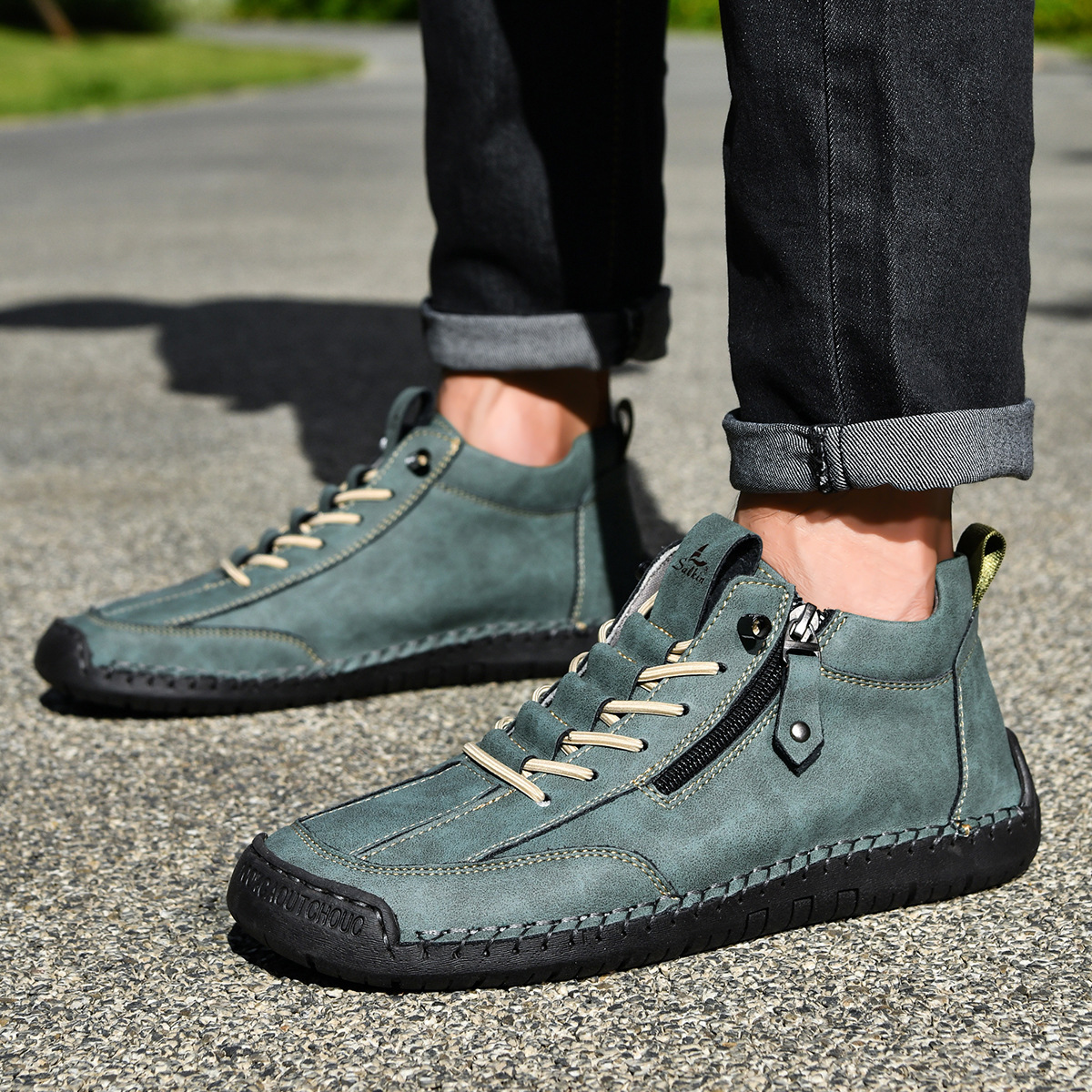 Barrett | Nubuck Shoes with Zipper for Men