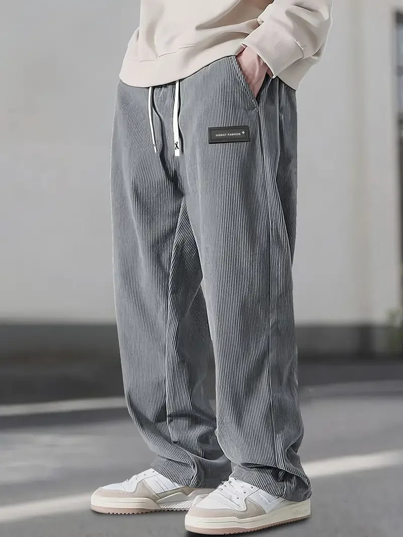 Darevo | Casual Wide-Fit Corduroy Pants