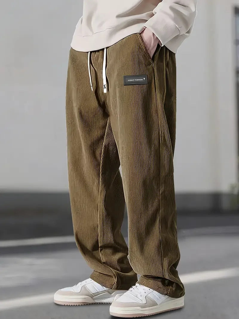 Darevo | Casual Wide-Fit Corduroy Pants