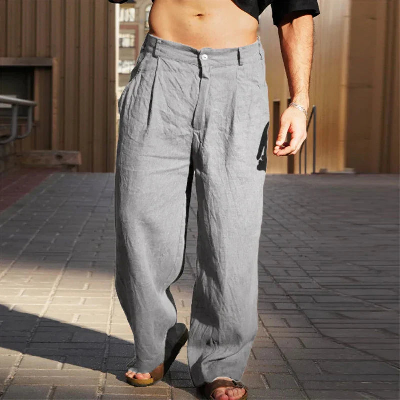Jonathan | Wide Linen Pants