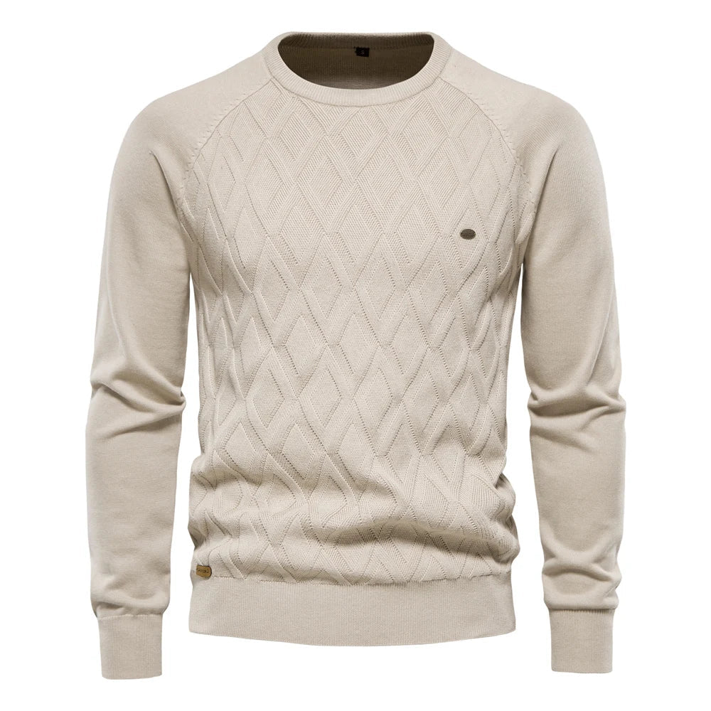 Marvin | Men's Sweater with Diamond Pattern