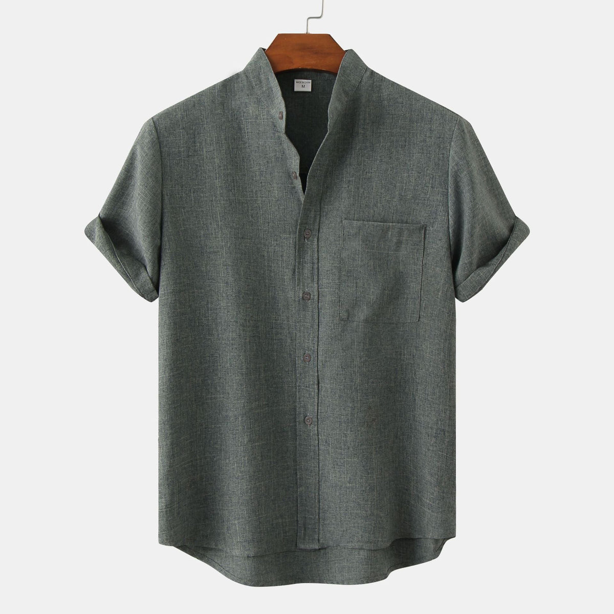 Darevo | Solid Cotton Shirt with Buttons.