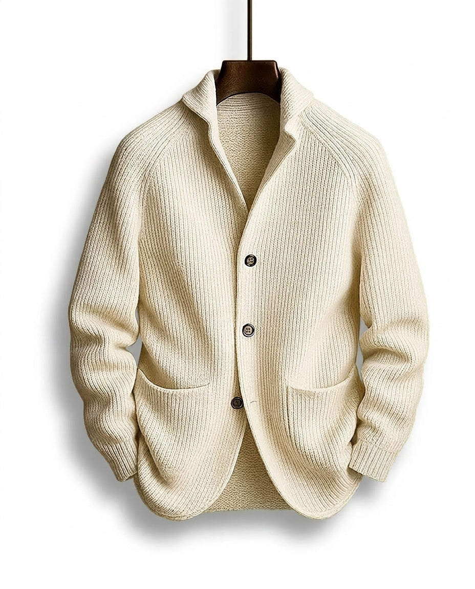 Darevo | Knitted cardigan with shawl collar and button closure