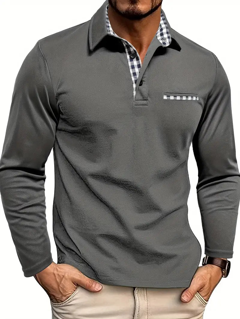 Shepherd | Long Sleeve Cotton Polo Shirt