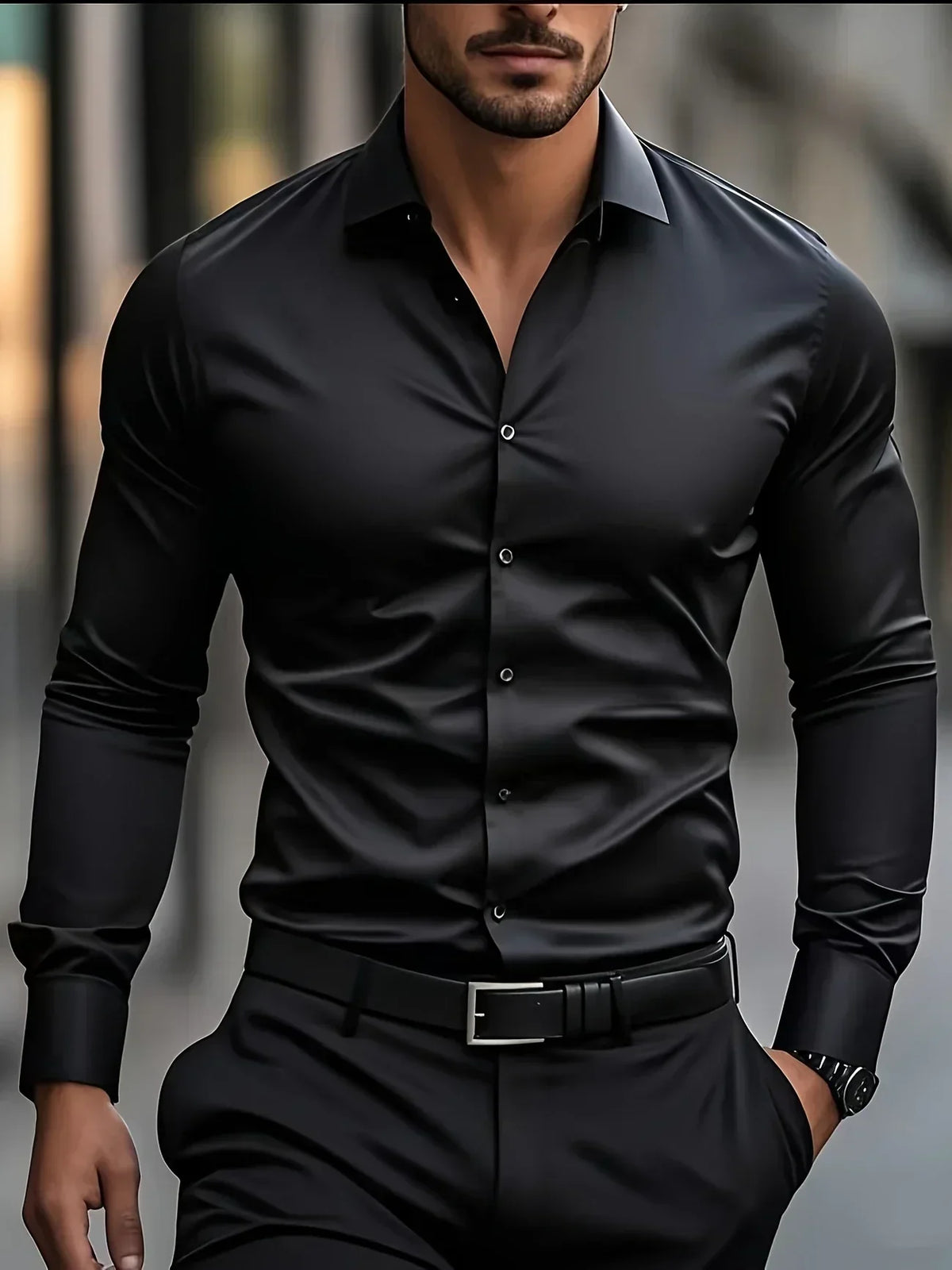 Darevo | Elegant Long Sleeve Button-Up Shirt