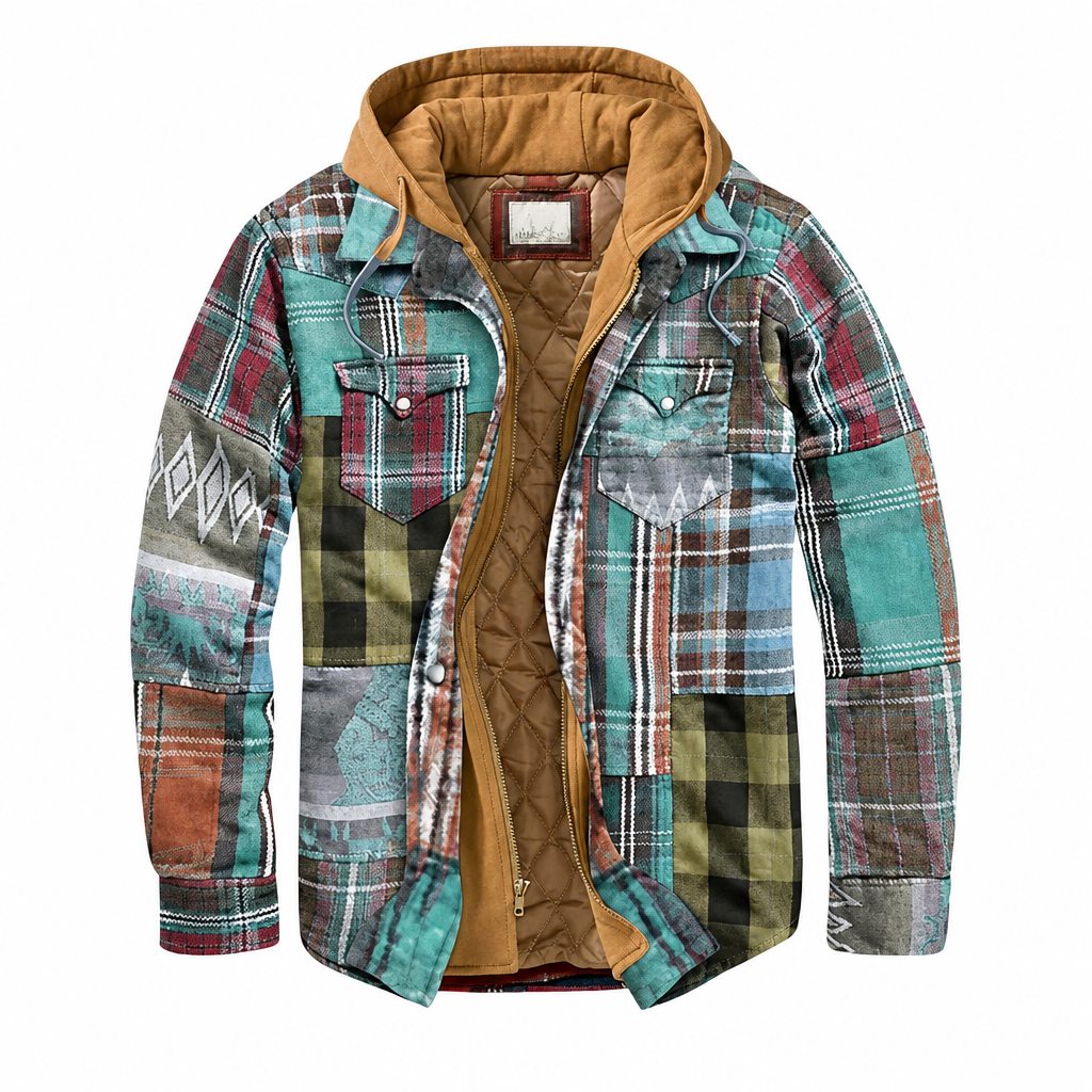 Darevo | Patchwork Plaid Jacket