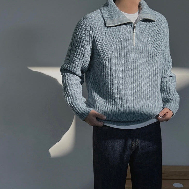 Darevo | Quarter-Zip Azure Pullover
