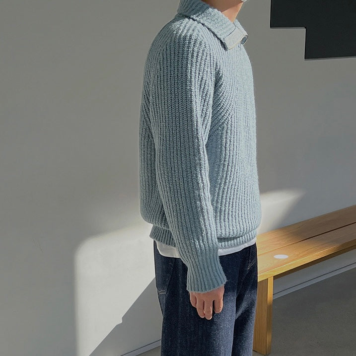 Darevo | Quarter-Zip Azure Pullover