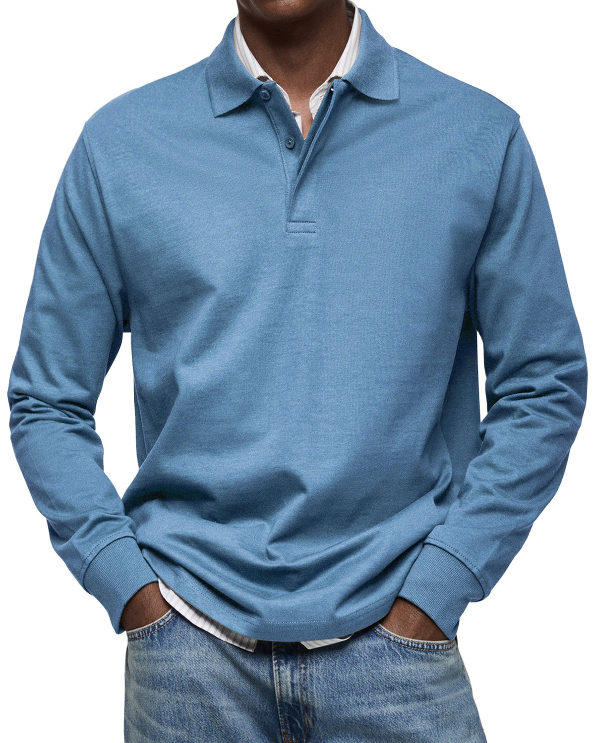 Darevo | Casual Long Sleeve Polo Shirt