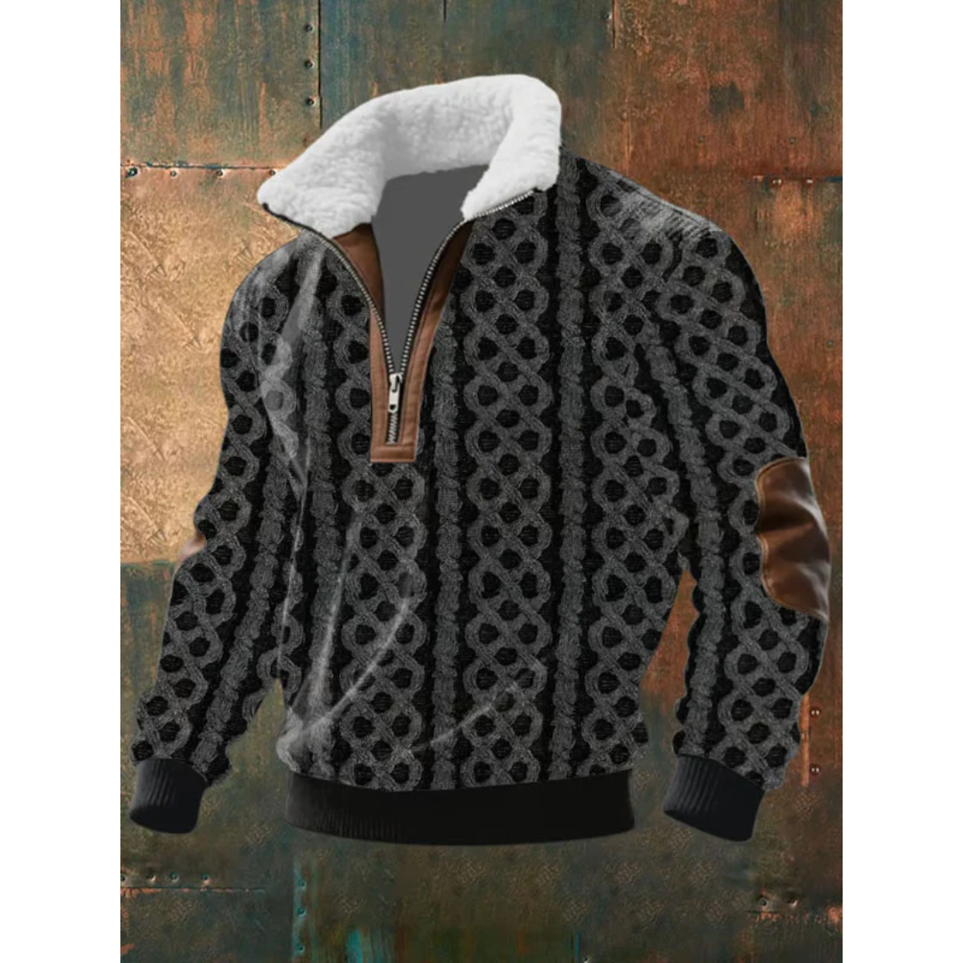 Darevo | Fleece Sweater with Zip and High Collar