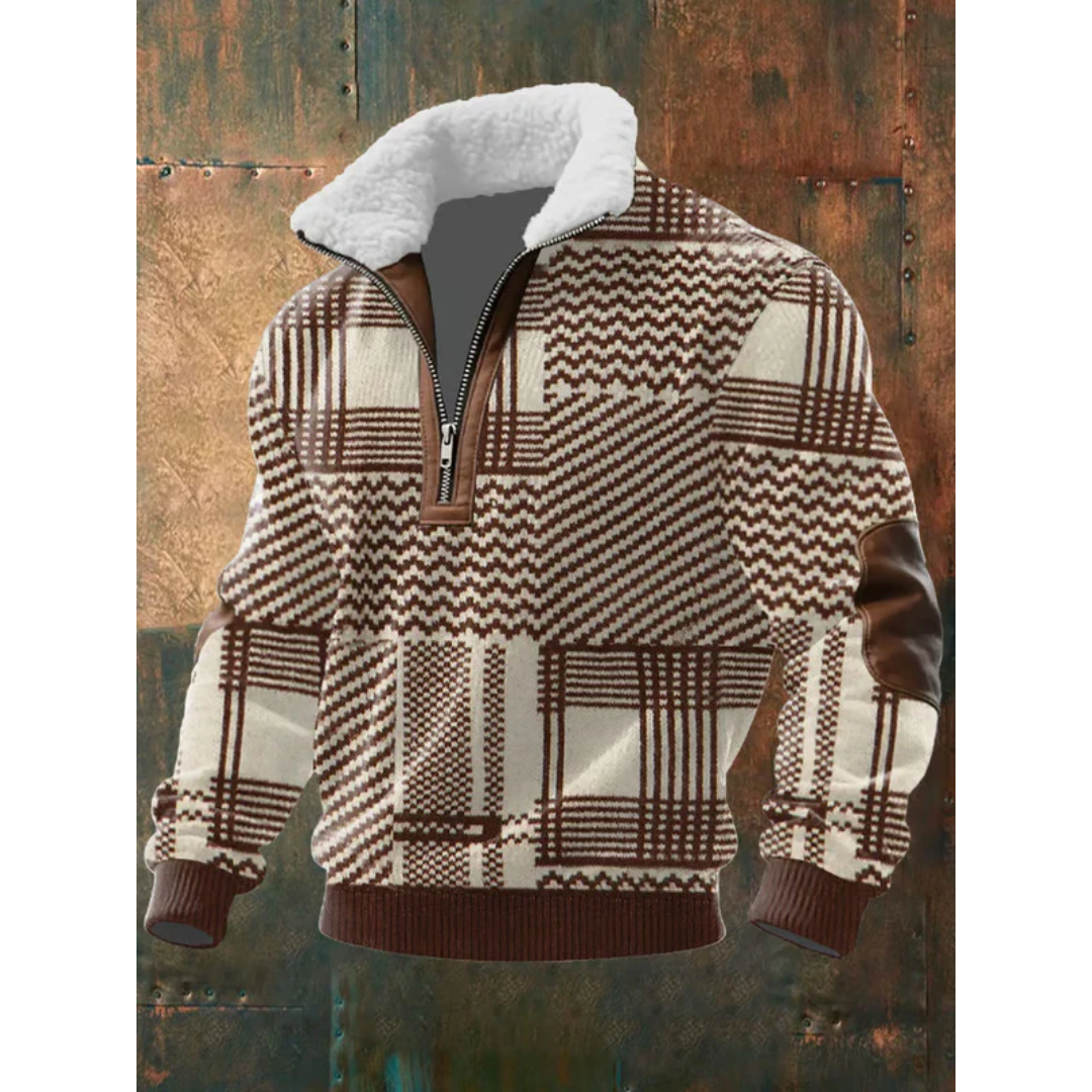 Darevo | Fleece Sweater with Zip and High Collar