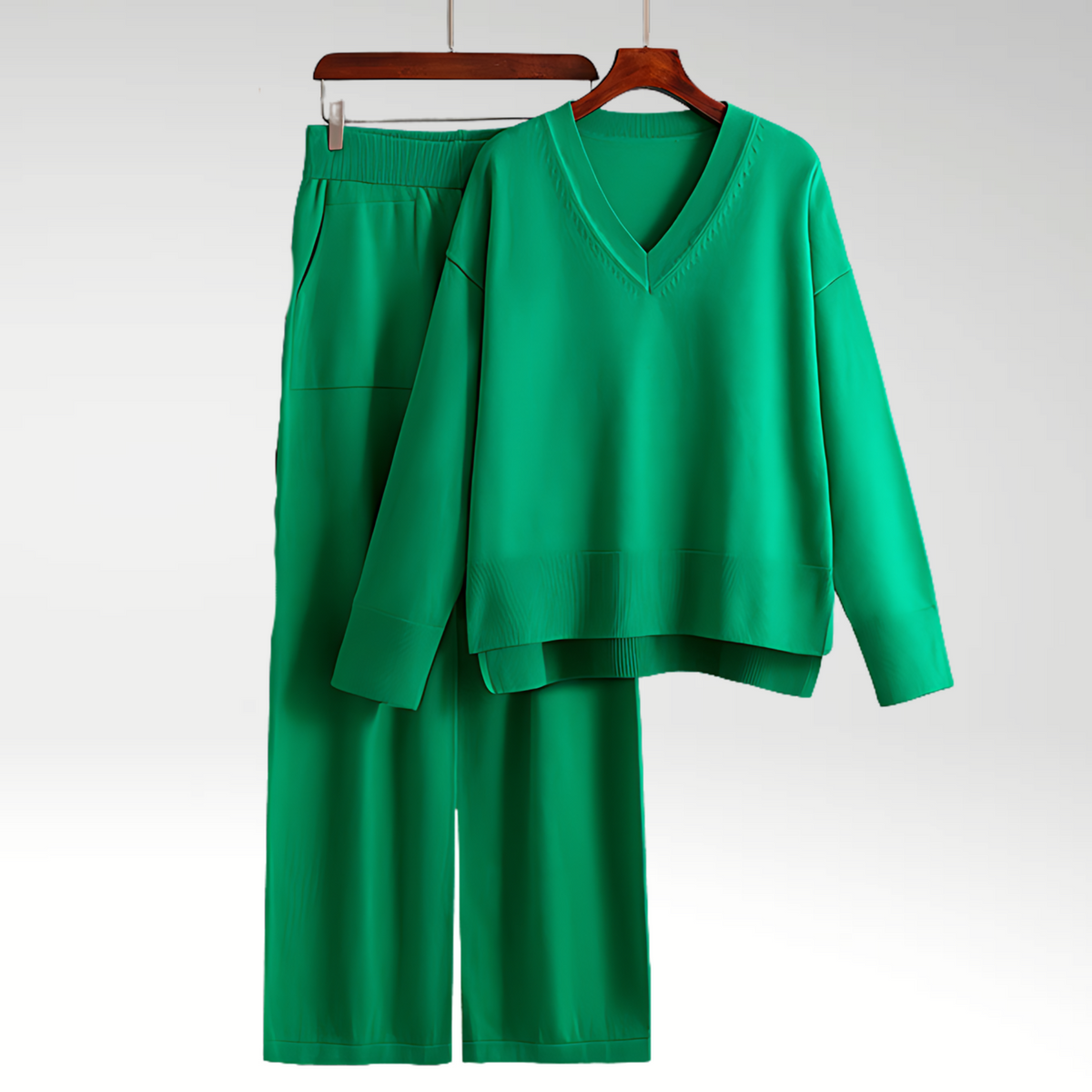 Darevo | Luxe V-Neck Two-Piece Set