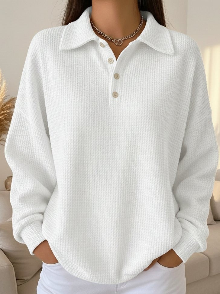 Danielle | Soft Knit Polo Sweater