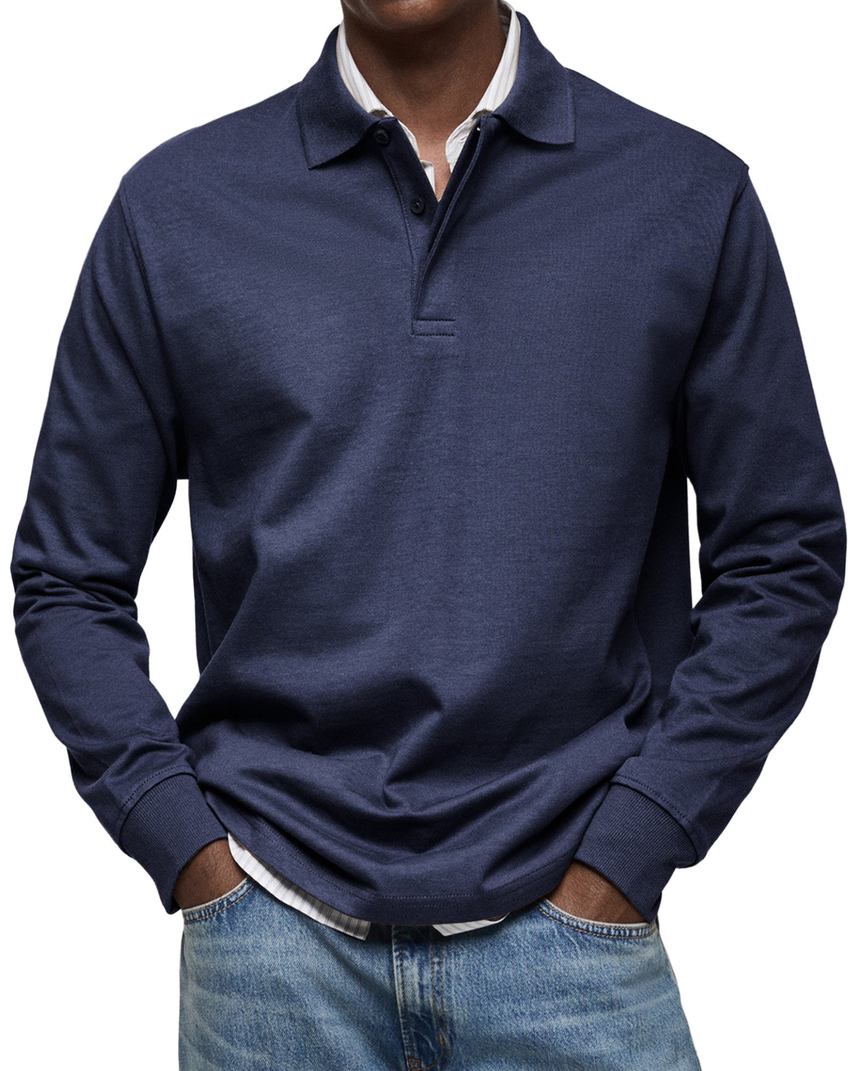 Darevo | Casual Long Sleeve Polo Shirt