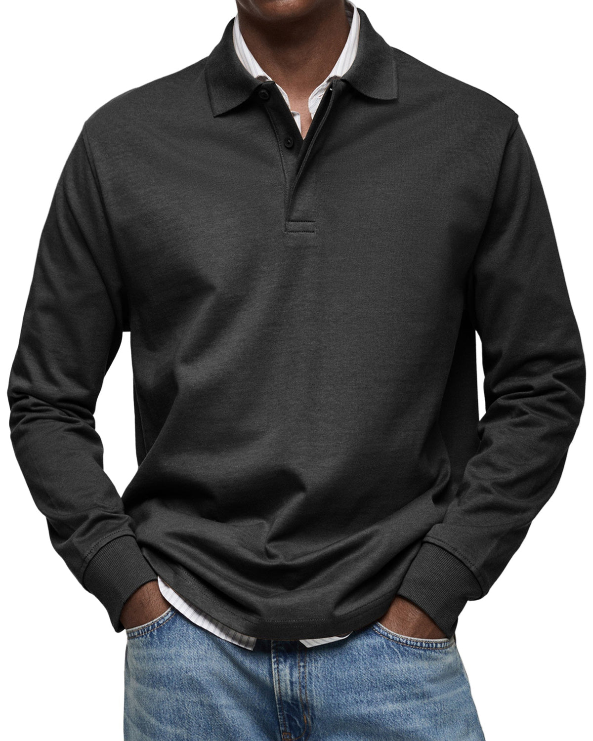 Darevo | Casual Long Sleeve Polo Shirt