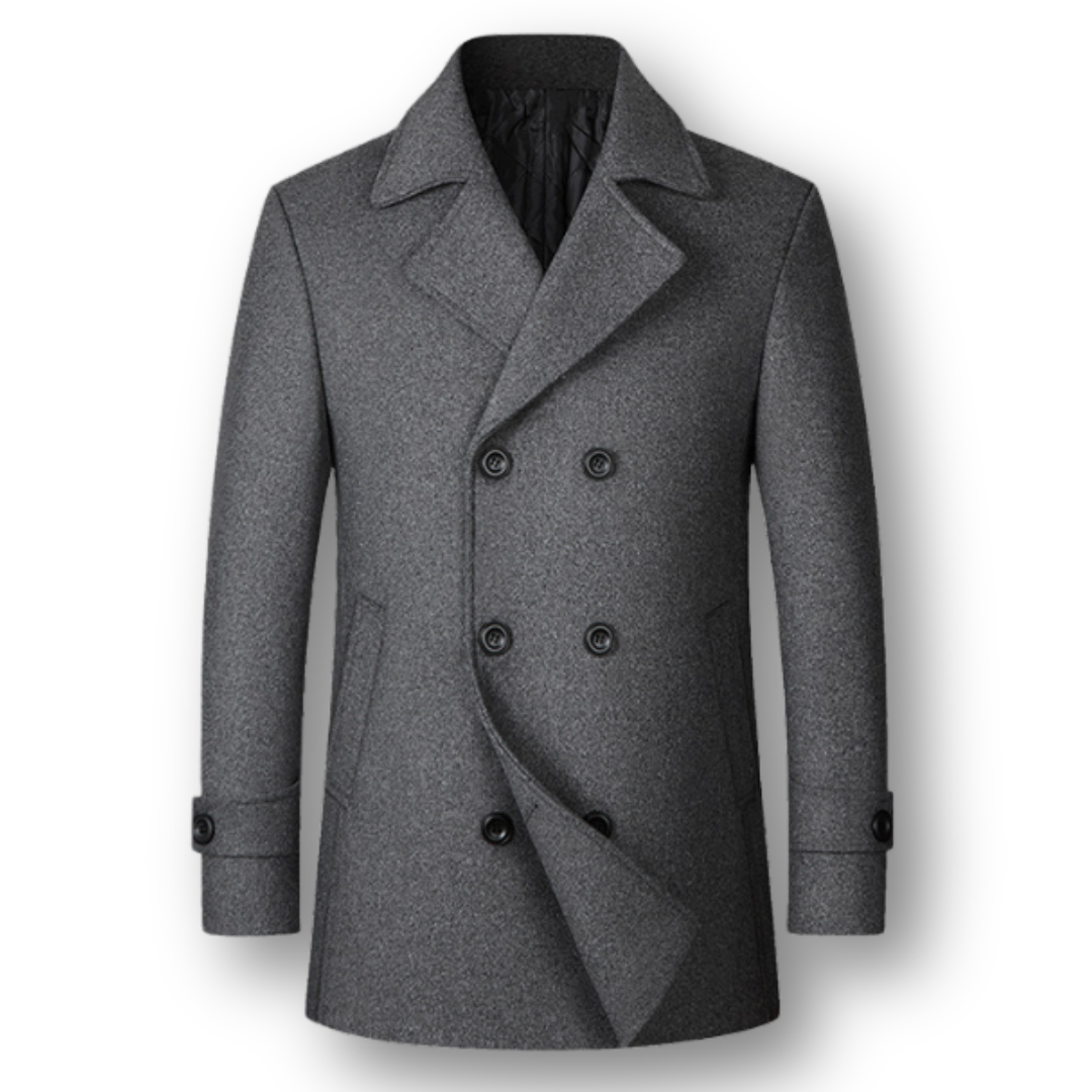 Benjamin | Elegant Double-Breasted Coat in Premium Wool