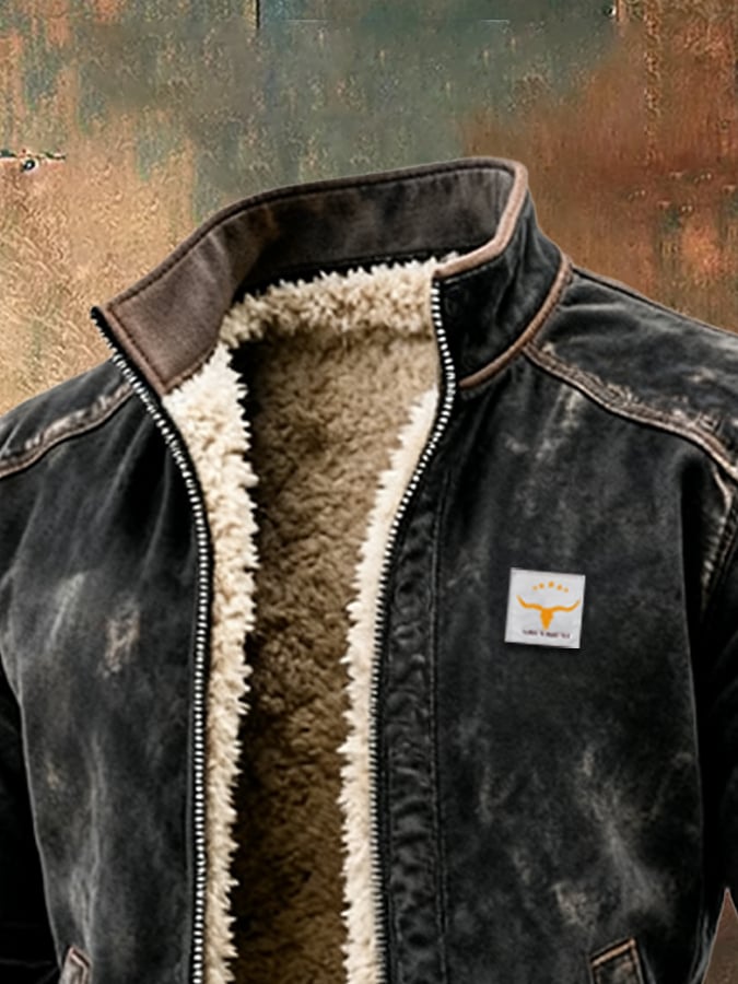 Cedric | Warm Winter Jacket with Leather Look