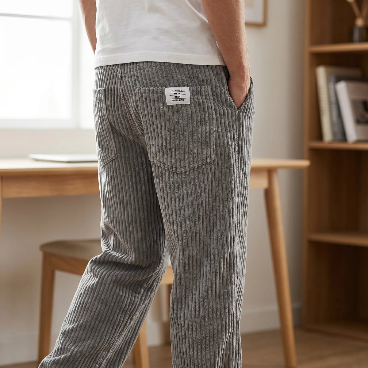 Darevo | Men's Corduroy Pants with Elastic Waistband