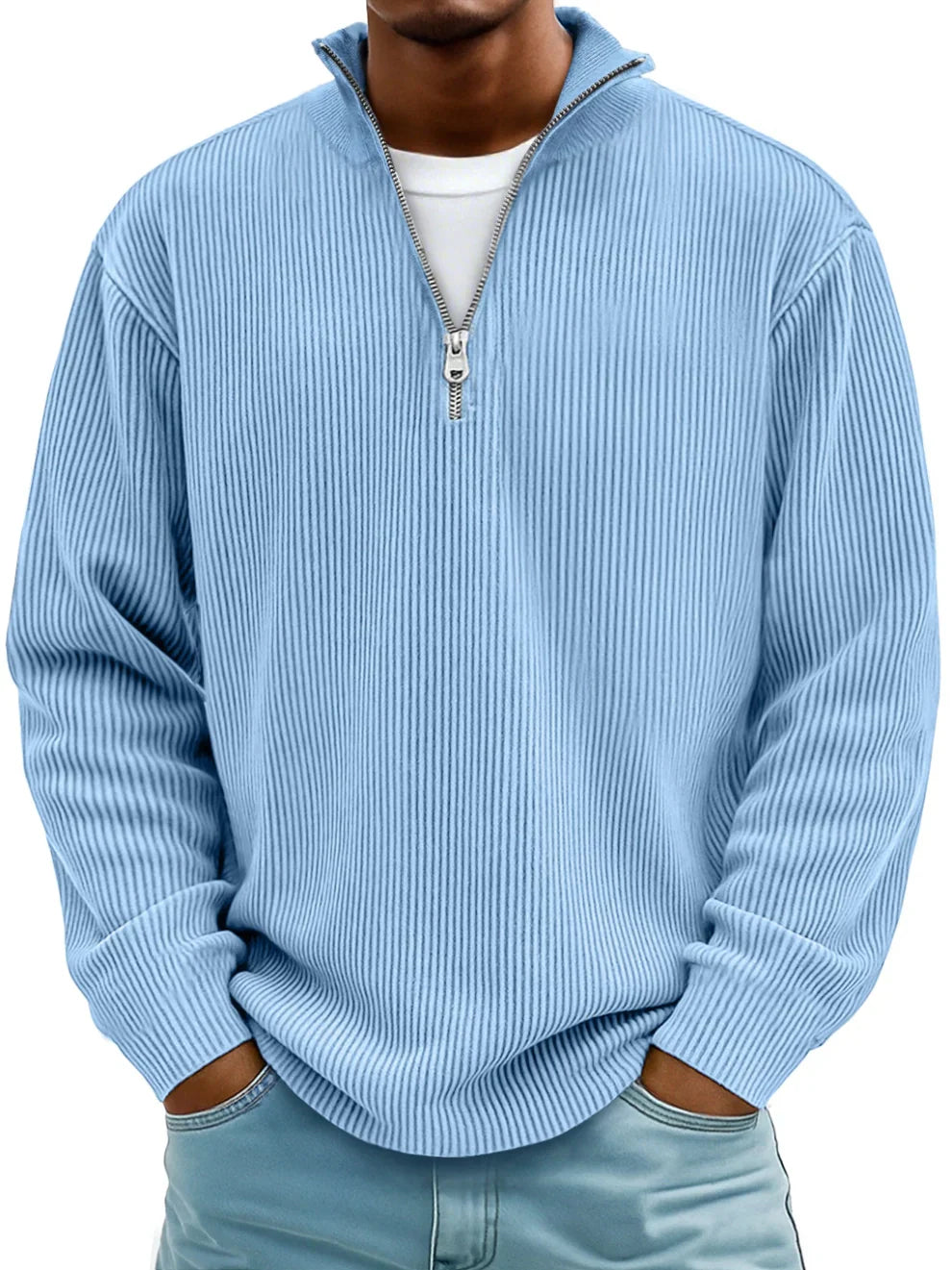 Darevo | Ribbed Zip Sweater