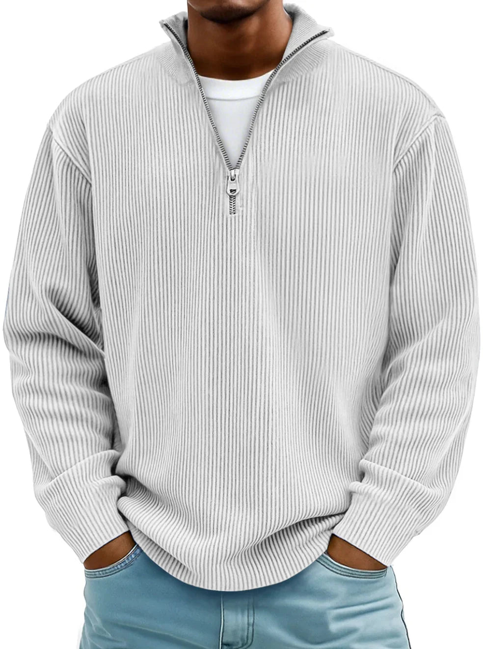 Darevo | Ribbed Zip Sweater