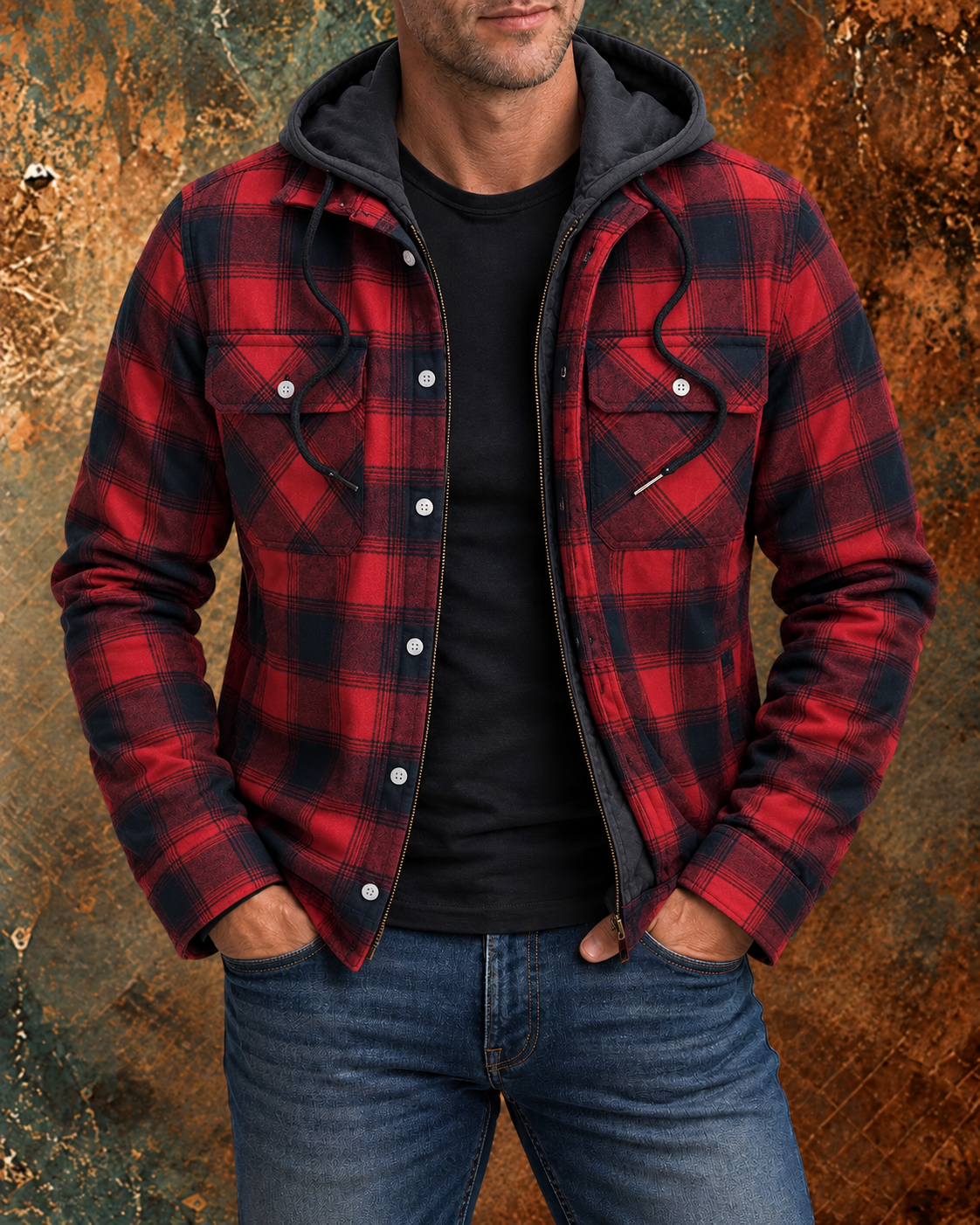 Darevo | Checkered Zip Jacket