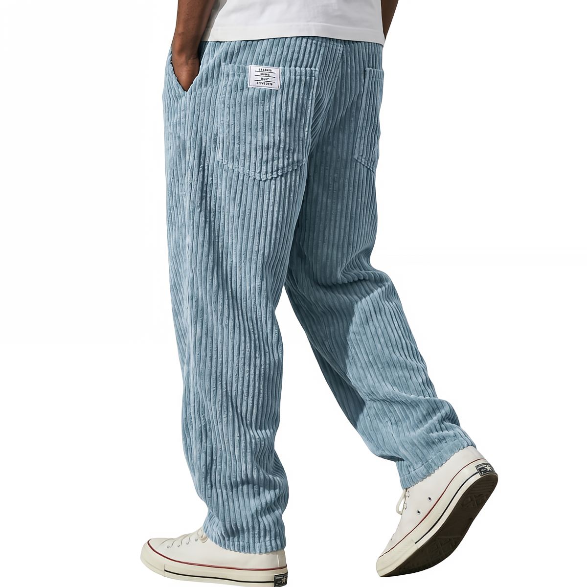 Darevo | Men's Corduroy Pants with Elastic Waistband