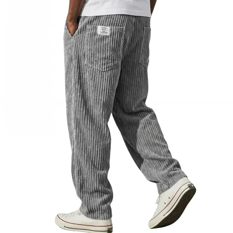 Darevo | Corduroy Pants with Elastic Waistband