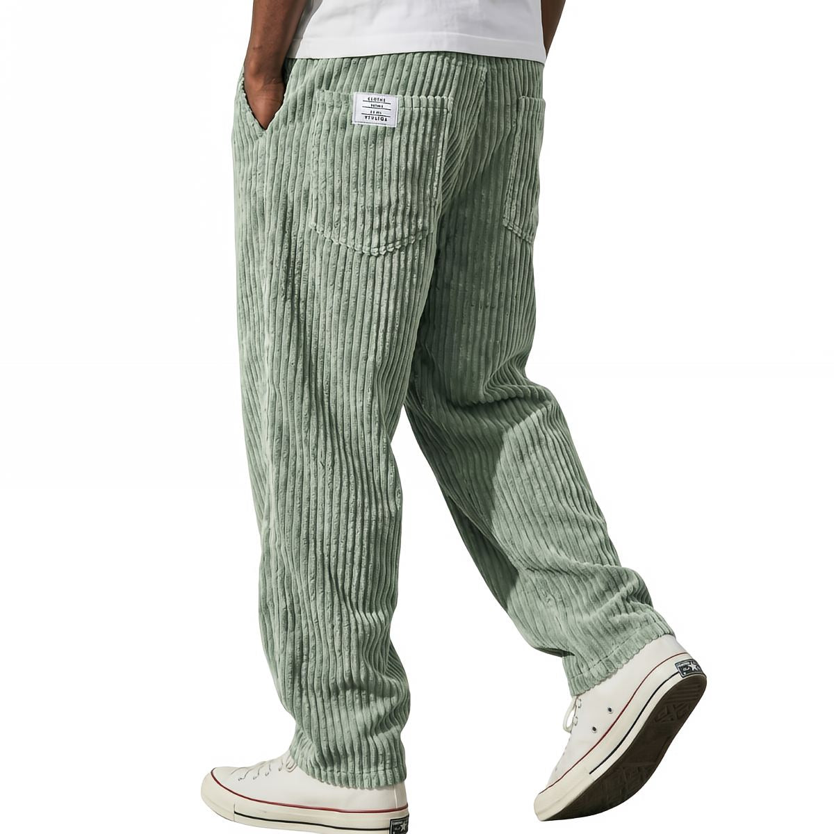Darevo | Men's Corduroy Pants with Elastic Waistband