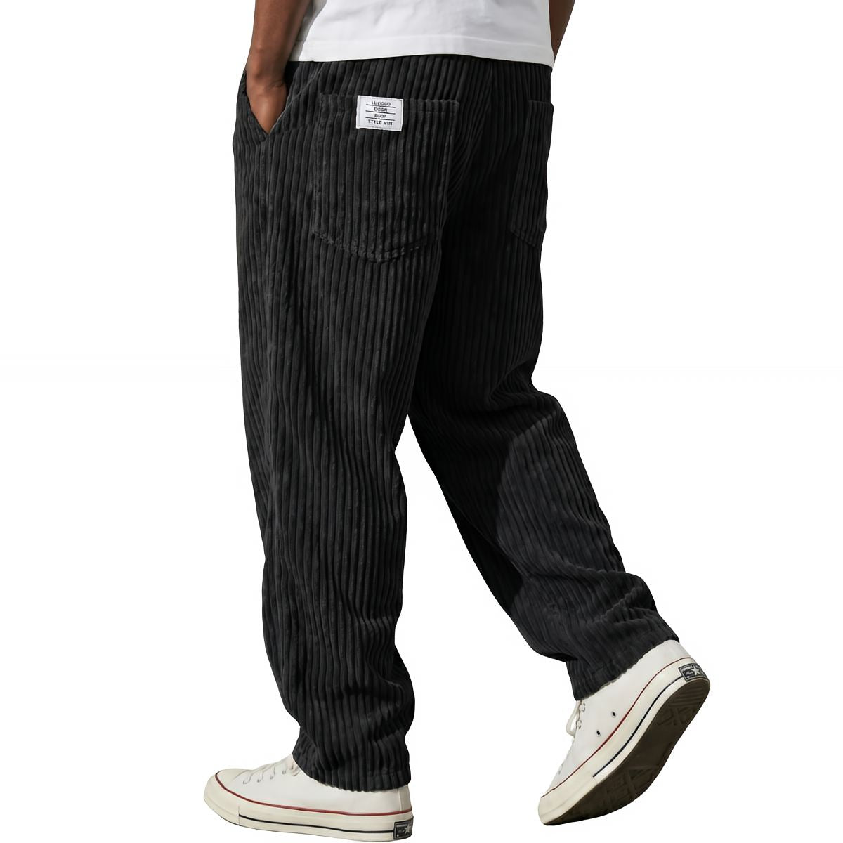 Darevo | Men's Corduroy Pants with Elastic Waistband