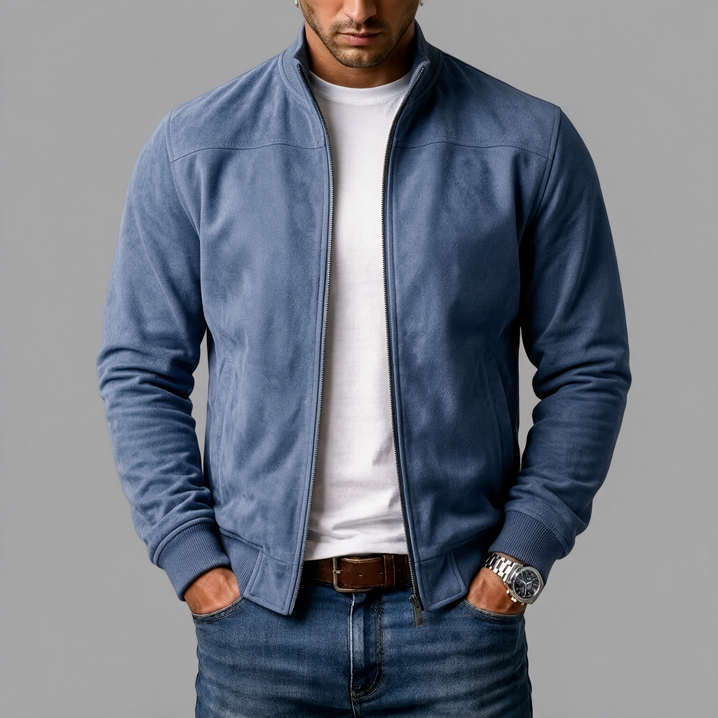 Darevo | Suede-Look Bomber Jacket