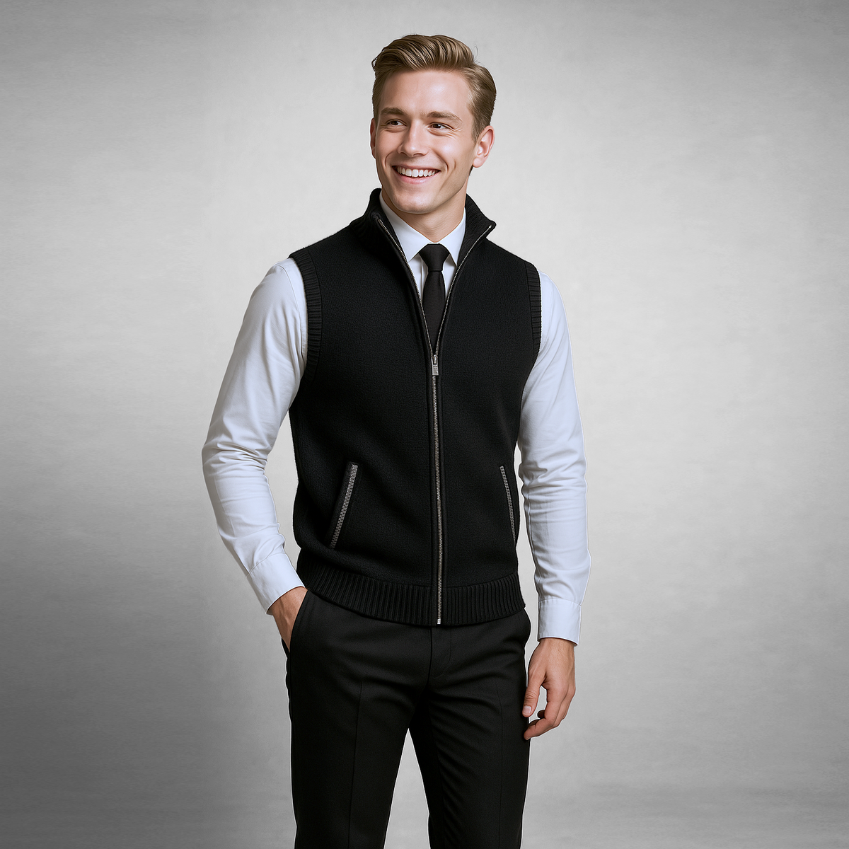 Darevo | Elegant Gilet with Full Zip