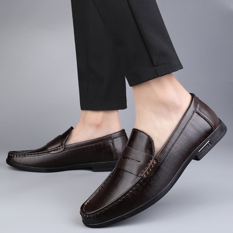 James Men's Genuine Leather Shoes with High-Quality Finish