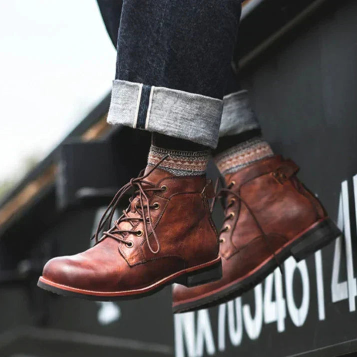 Fanum | Men's Retro Round Toe Boots
