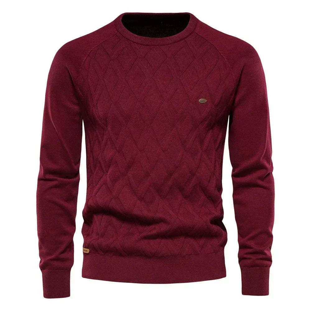 Marvin | Men's Sweater with Diamond Pattern
