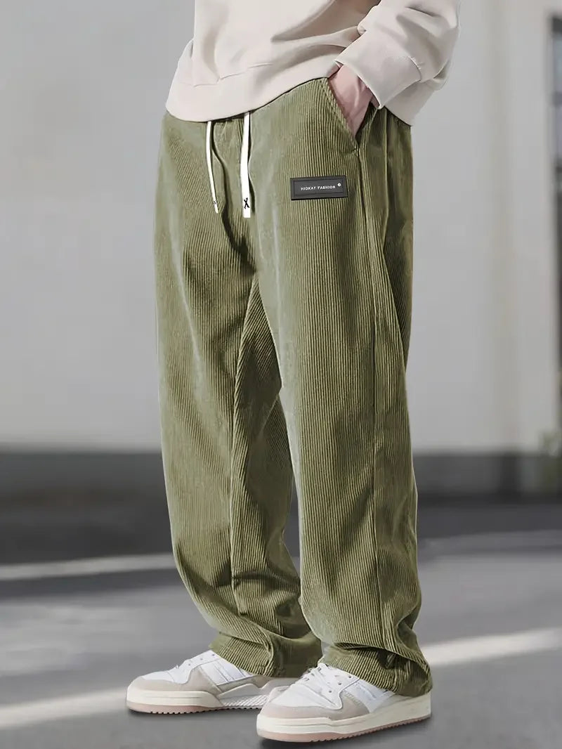 Darevo | Casual Wide-Fit Corduroy Pants