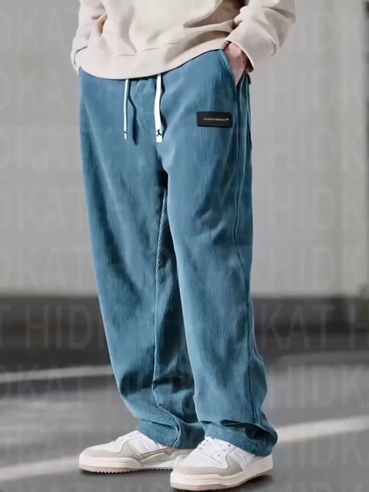 Darevo | Casual Wide-Fit Corduroy Pants