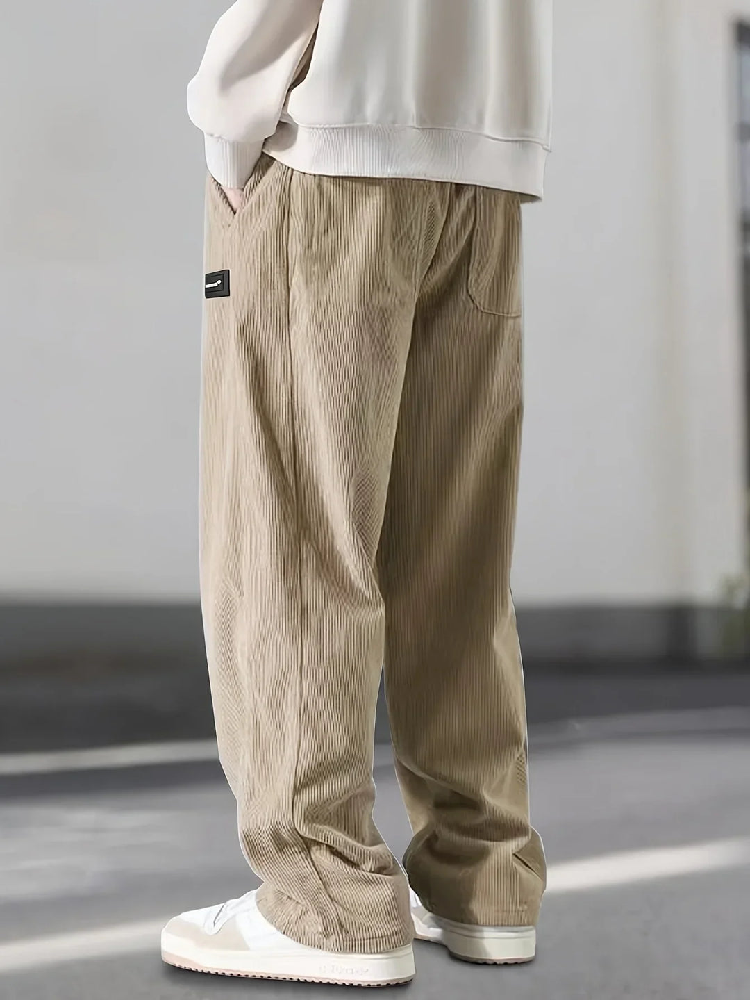 Darevo | Casual Wide-Fit Corduroy Pants