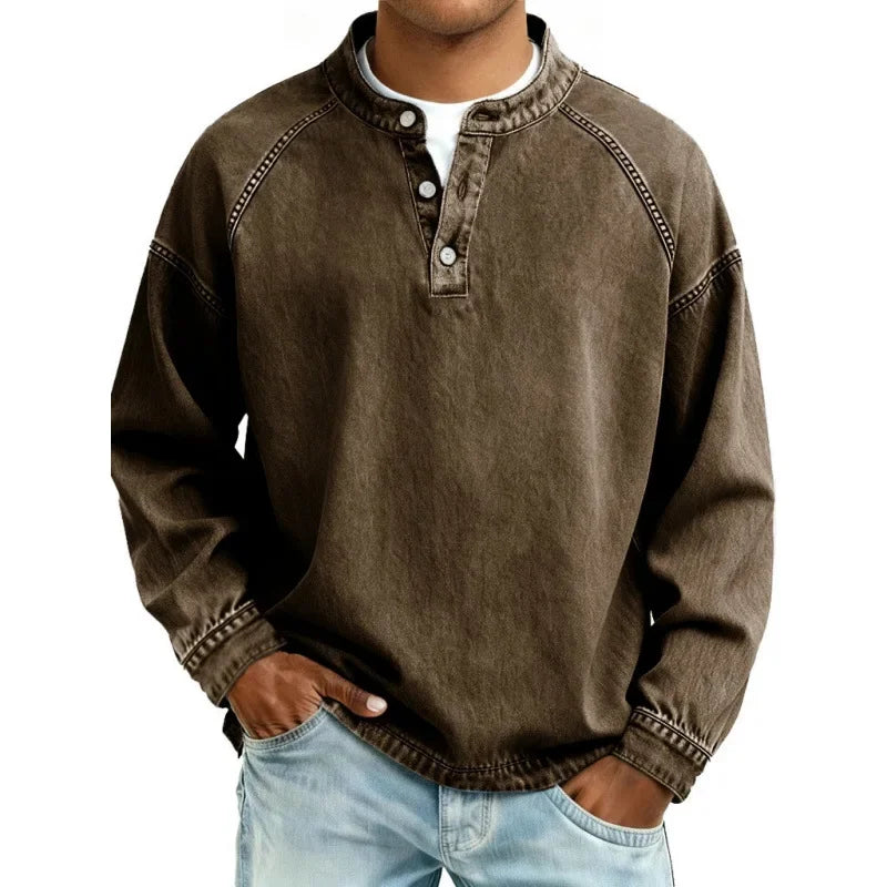 Darevo | Vintage Henley Shirt